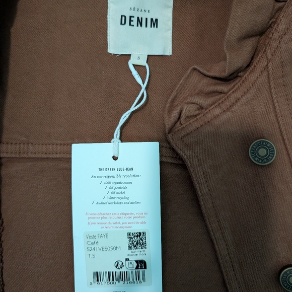 Sezane Brown Ruffled Vest - Picture 6 of 6